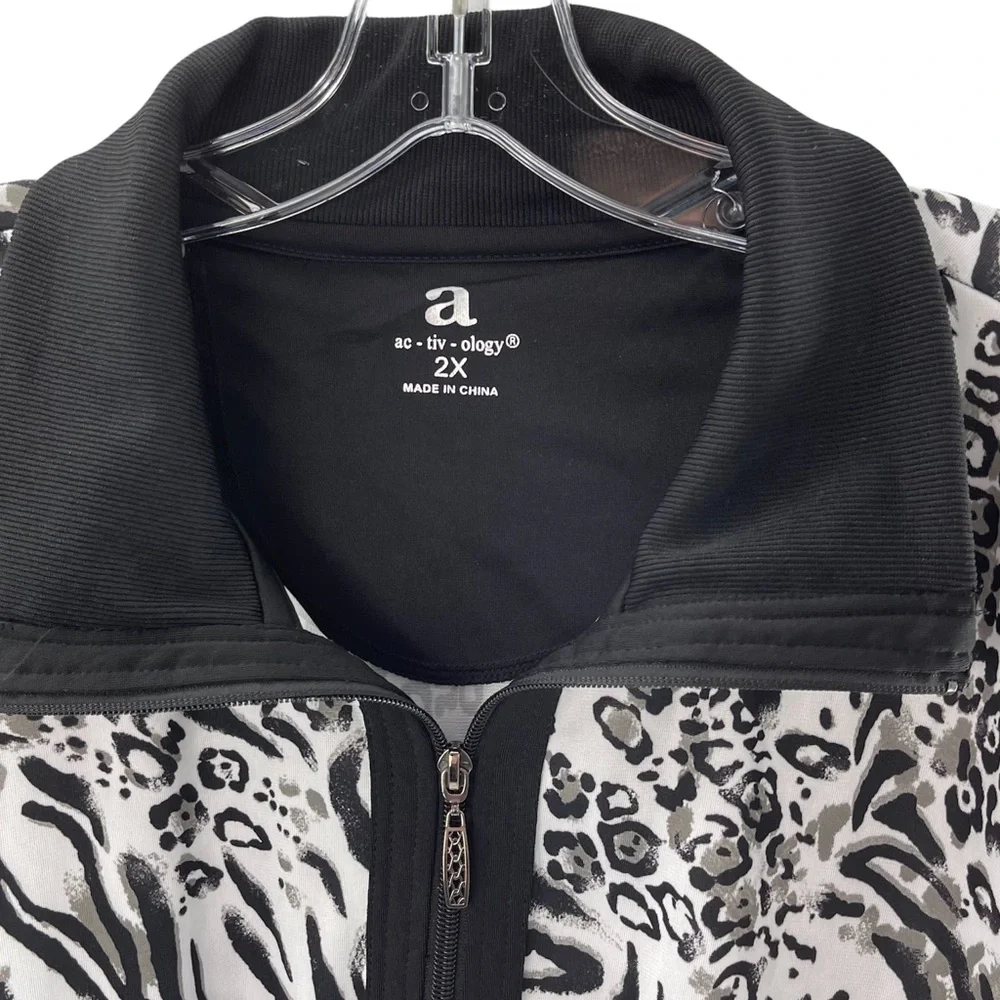 Activology Full Zip Patterned Lightweight Jacket Size 2 X